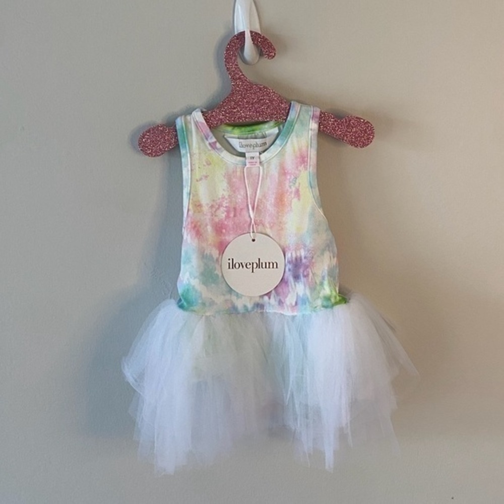 NWT Authentic Iloveplum BAE Tutu Dress - Celine Tie Dye - Size 1Y